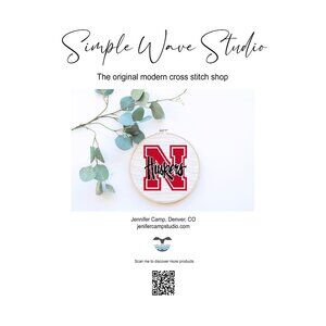 Nebraska Husker Football Counted Cross‎ Stitch Kit